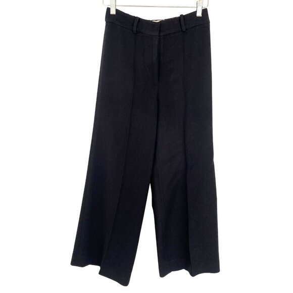 Milly New York Womens Wide Leg Crepe Wool Blend Dress Pants Size 2 - Picture 1 of 9
